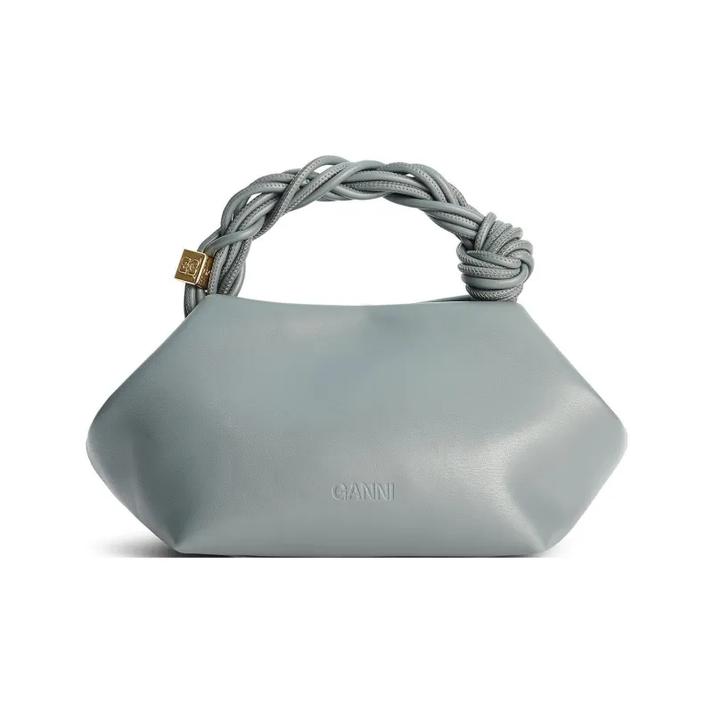 GANNI Ohoskin Recycled Leather Portable Crossbody Bag Shoulder Bag Women's Dark Gray-3