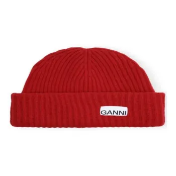 GANNI Rib Knit Beanie