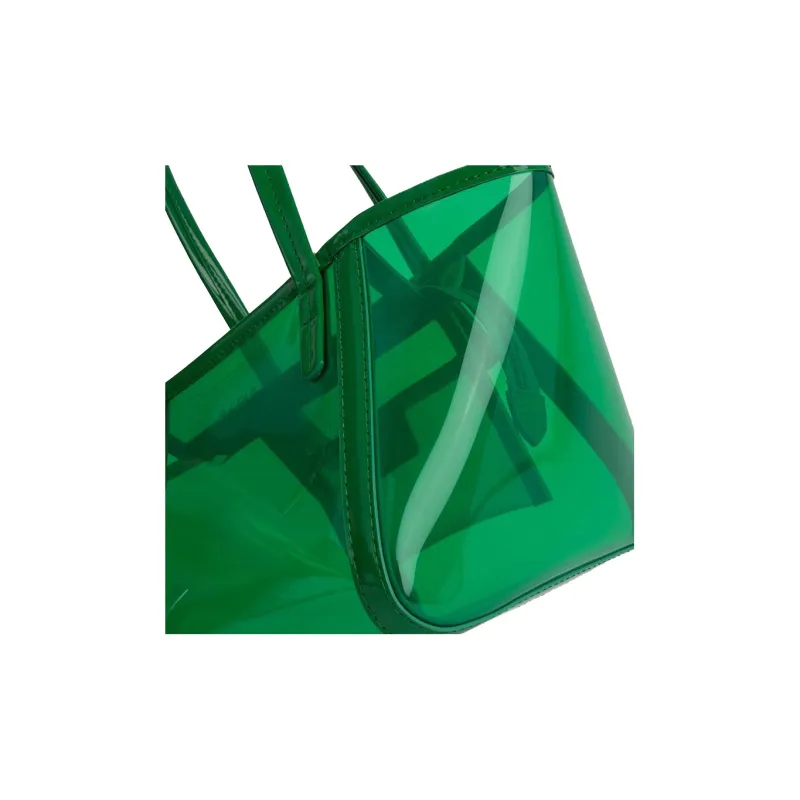 By Far PVC Tote Bag, Shopping Bag, Shoulder Bag, Handbag Women's Green-6