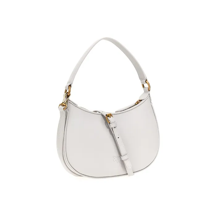 PINKO Half Moon Series Calfskin Handbag Shoulder Bag Mini Women's Gray-1
