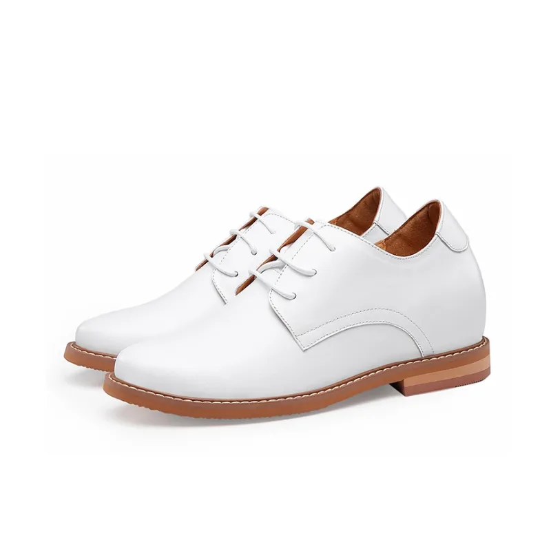 He Jinchang Hermo Collection Casual Single Shoes Women's White-4