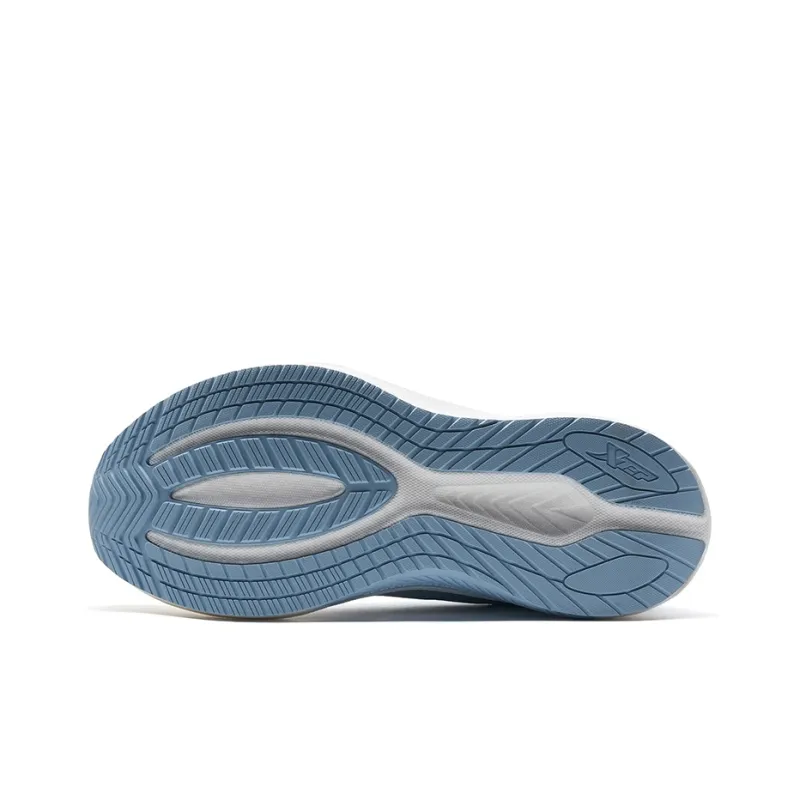 XTEP Anti Slip Wear Resistant Low Top Running Shoes Men's Sail White/Evening Dusty Blue-2