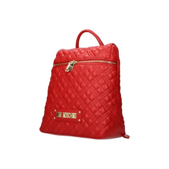 LOVE MOSCHINO Polyurethane Backpack Women's Bright Red-1