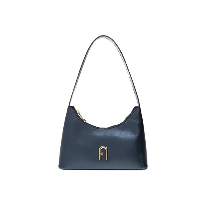 Furla Diamante Leather Handbag, Shoulder Bag Women's Marine Blue-0