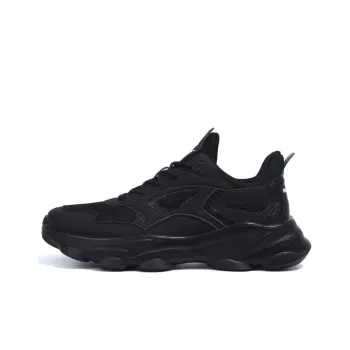 Warrior Cushioning Low Top Chunky Sneakers Men's Black