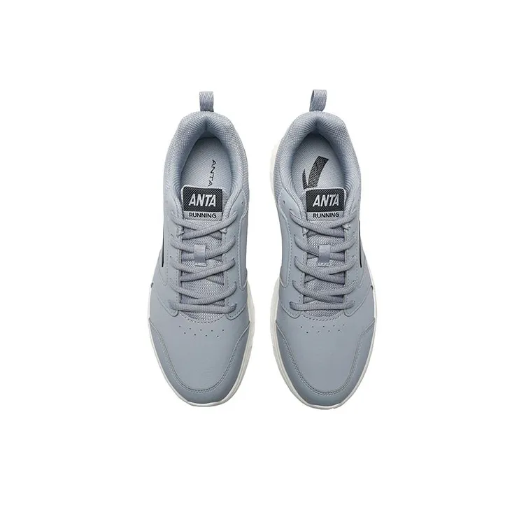 Anta Running Collection Anti Slip Wear Resistant Low Top Running Shoes Men's Dusty Gray-2