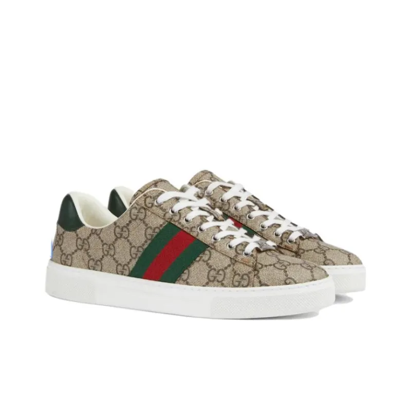 GUCCI Women's Ace 'GG Crystal Canvas Beige' Women's-3