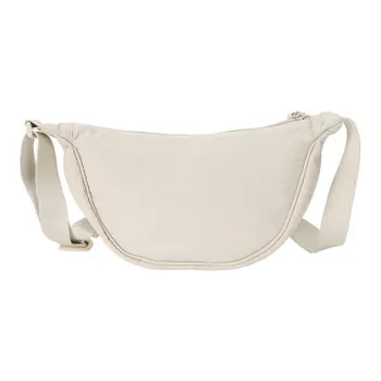 SEM/R Nylon Crossbody Bag, Shoulder Bag, Canvas Bag, Dumpling Bag Small Size Women's Ecru/Orange Red/Black