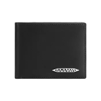 BABAMA Cow Leather Wallet Regular Unisex Black
