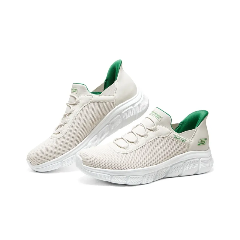 Skechers Bob's Slip Ins 'White Green'-3