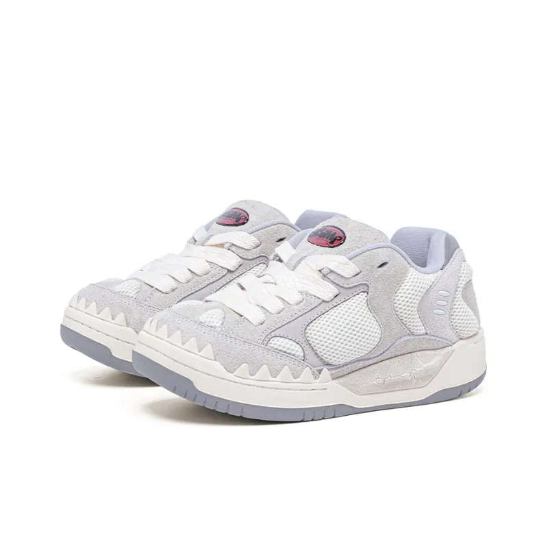 BBIMP Anti-Slip Wear-Resistant Low-Top Skateboard Shoes Unisex Vintage White-1