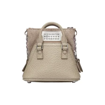 Maison Margiela 5AC Grain Calfskin Portable Crossbody Bag, Shoulder Bag Regular Women's Light Umber