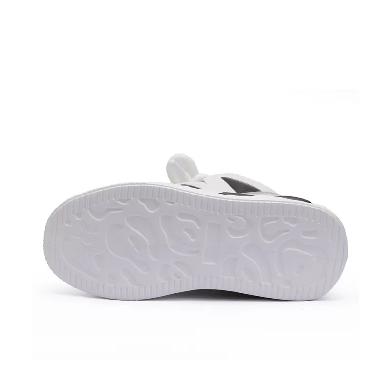 ABCIU Anti Slip And Wear Resistant Height Increasing Low Top Skateboard Shoes Unisex White Black-3