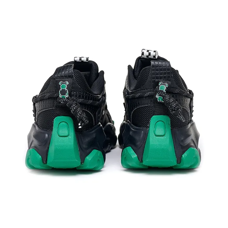 Violentbear Cushioning, Slip Resistant, And Abrasion Resistant Low Top Chunky Sneakers Unisex White Green-8