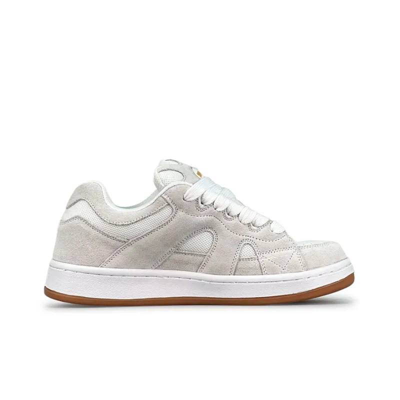 LuzaoT SUPER DRAG Puffy Shoes Low Top Skateboard Shoes Unisex Ecru-1