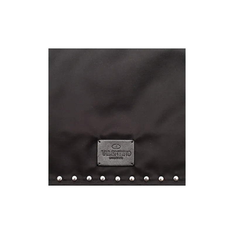 Valentino Nylon Coin Purse Clutch Regular Men's Black-4