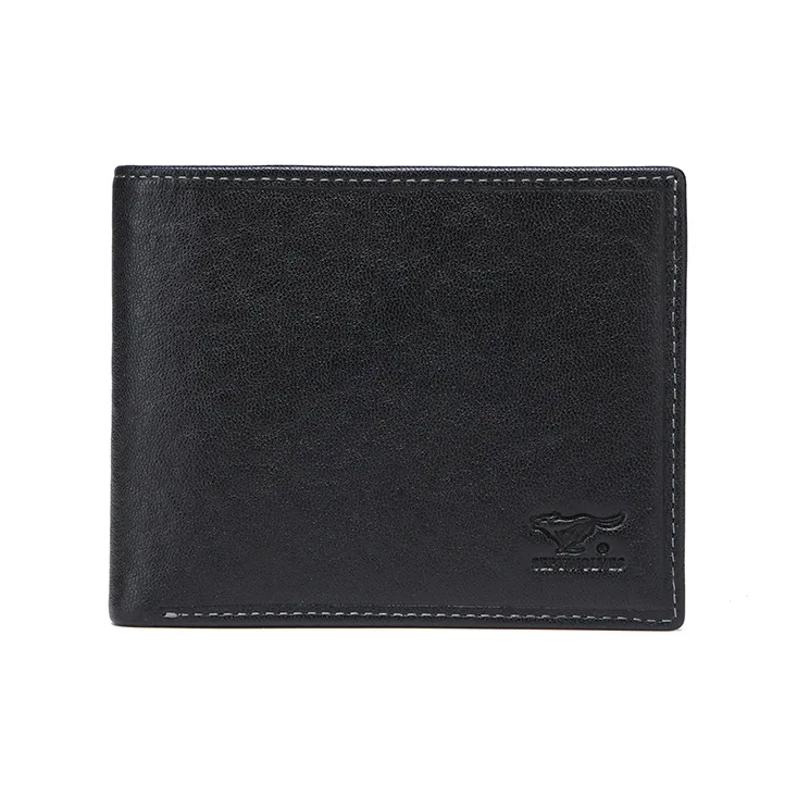 SEPTWOLVES Top Grain Cow Leather Wallet Regular Men's Black-1