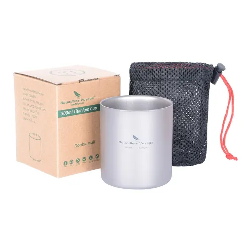 Boundless Voyage Jackets & Coats Water Container 300ml Camping Pure Titanium 76*87mm