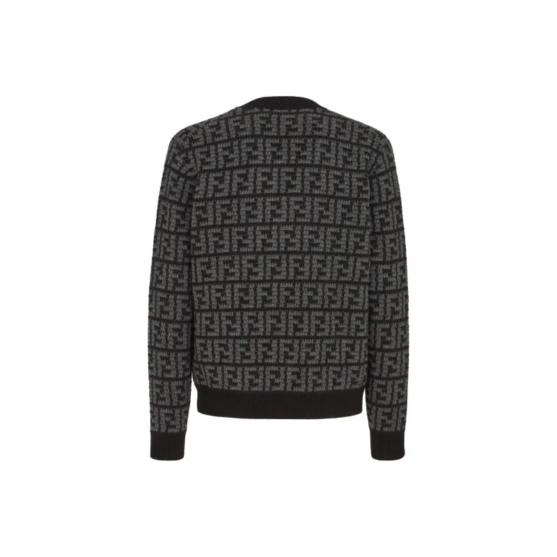 FENDI Monogrammed Button Up Cardigan-3