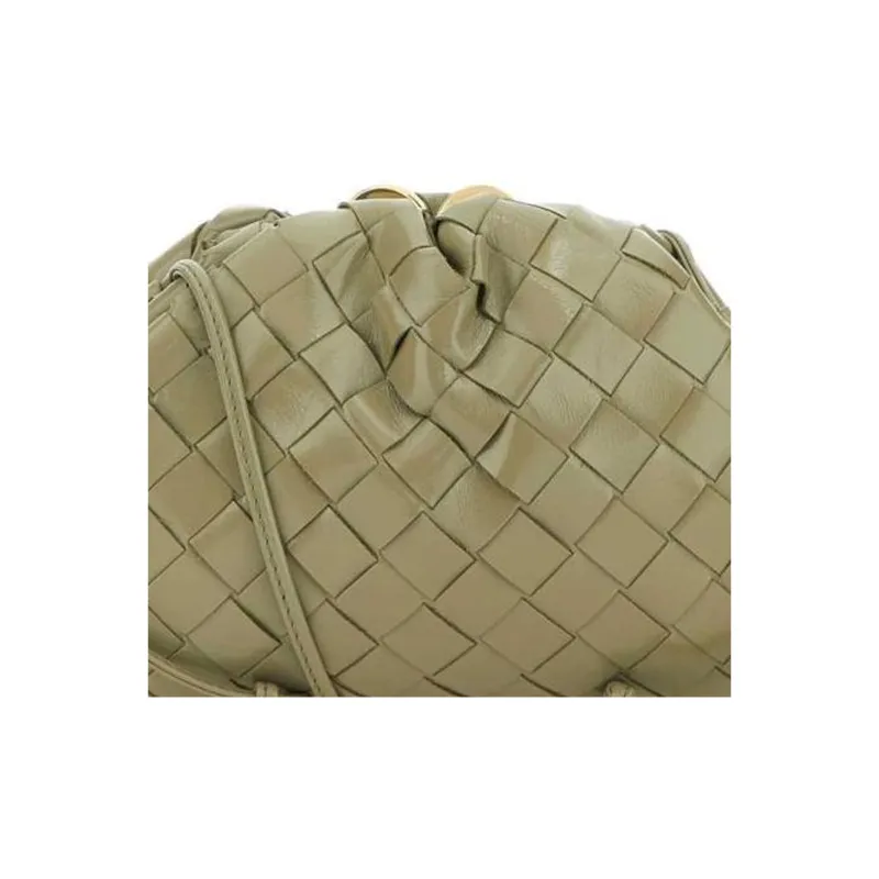 Bottega Veneta Intrecciato Calfskin Cloud Bag Clutch Mini Women's Green-3