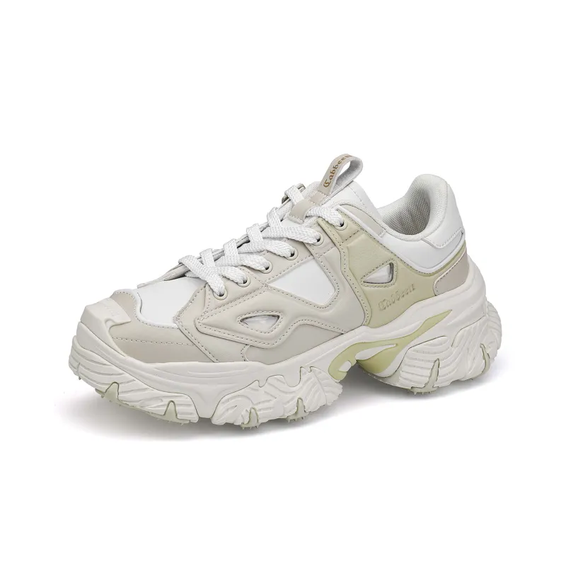 Cabbeen Minimalist Style Fashion Vintage Versatile Trendy Slip-Resistant Low-Top Chunky Sneakers Men's-2