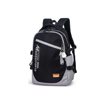 ZUONU Oxford Backpack Large Size Unisex Greige/Cherry Blossom Pink/Dusty Pink/Black Gray Color/Vibrant Orange