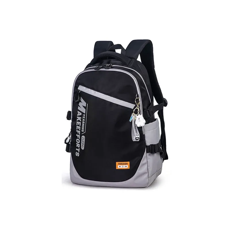 ZUONU Oxford Backpack Large Size Unisex Greige/Cherry Blossom Pink/Dusty Pink/Black Gray Color/Vibrant Orange-0