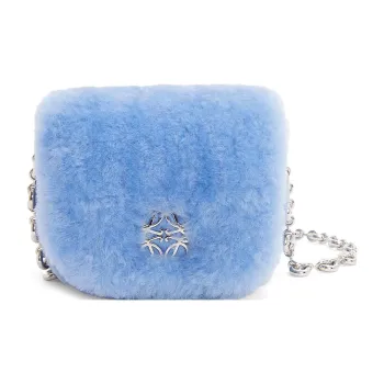 LOEWE Shearling Shoulder Bag Crossbody Bag Mini Women's Green Purple Blue