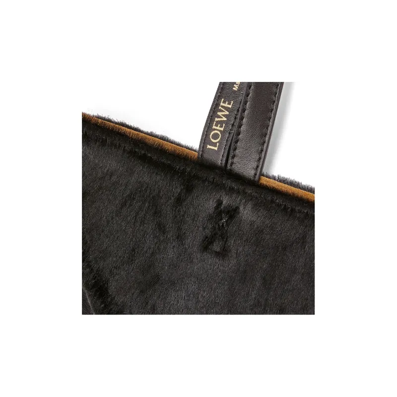 LOEWE Cowhide Tote Bag, Shopping Bag, Shoulder Bag, Handbag Medium Size Women's Black-5