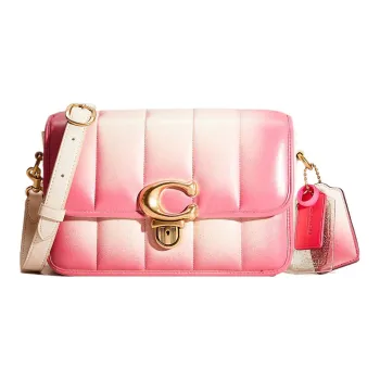 COACH Studio Nappa Leather Messenger Bag Crossbody Bag Shoulder Bag Medium Size Women's Pink Gradient