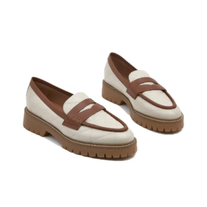 FLATTERED Loafers 5cm Women's White Brown-1