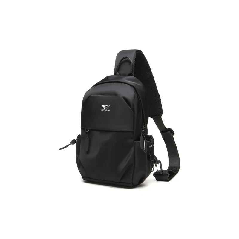 SEPTWOLVES Nylon Sling Bag Shoulder Bag Crossbody Bag Regular Unisex Black-1