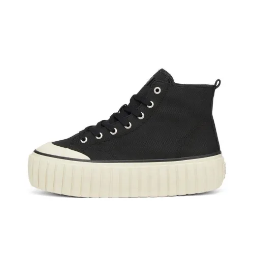 DIESEL Skateboard Shoes Women's High-Top Black