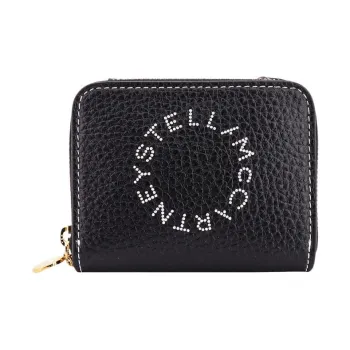 Stella McCartney Logo Detailed Zip Up Card Holder