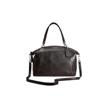COACH Kelsey Leather Briefcase Handbag Shoulder Bag Crossbody Bag Small Size Women's Black