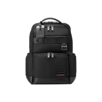 SAMSONITE Nylon And Leather Travel Bags Backpack Large Size Men's Black
