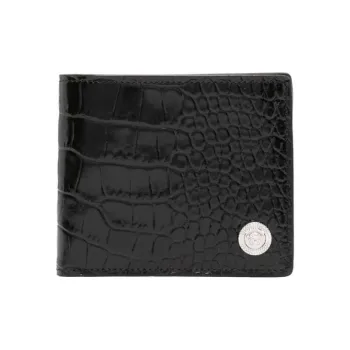 VERSACE MEDUSA BIGGIE Series Calfskin Wallet Men's Black