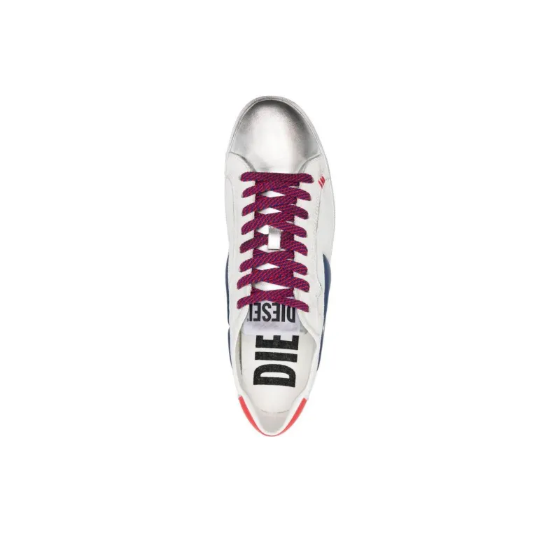 DIESEL Low Top Skateboard Shoes Men's White-4