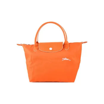 LONGCHAMP Canvas With Leather Dumpling Bag Handbag Trumpets Women's Orange