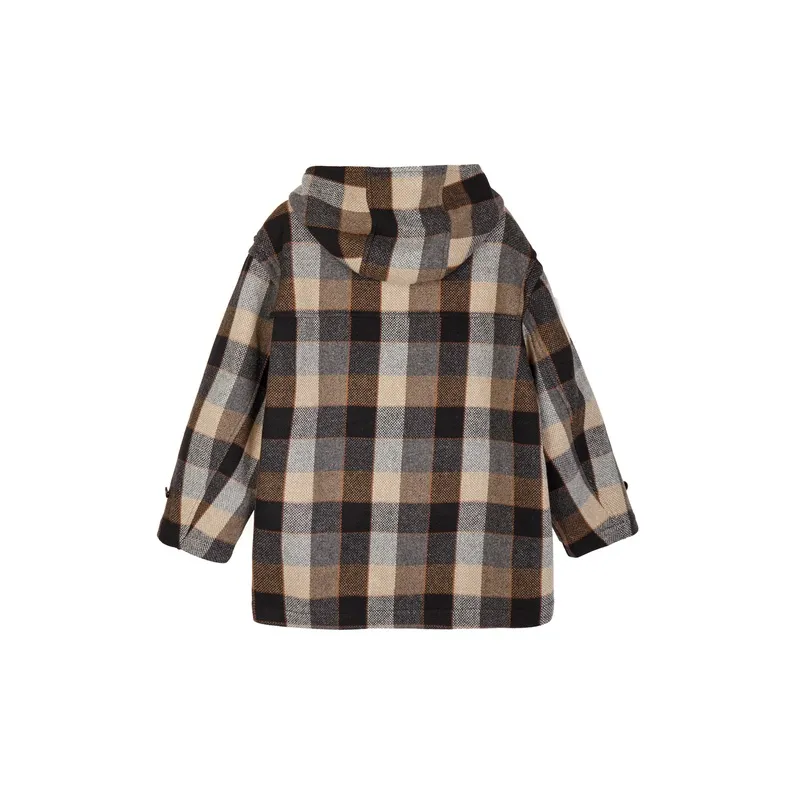 CROQUIS Coats Unisex 965 Black White Stripes/Plaid-1