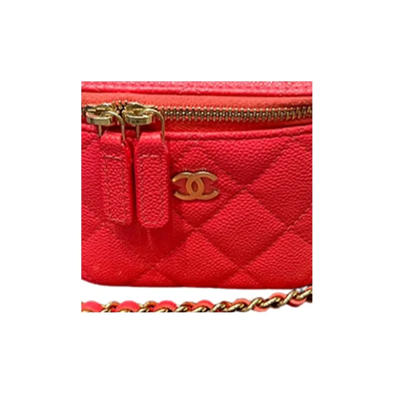 CHANEL Grain Embossed Cow Leather Box Bag, Shoulder Bag, Crossbody Bag Mini Women's Rose Pink-3