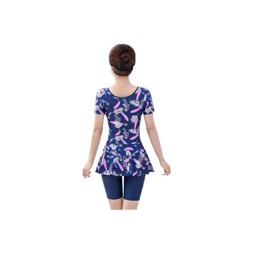 Youyou Two-Piece Swimsuits Women's Navy Blue