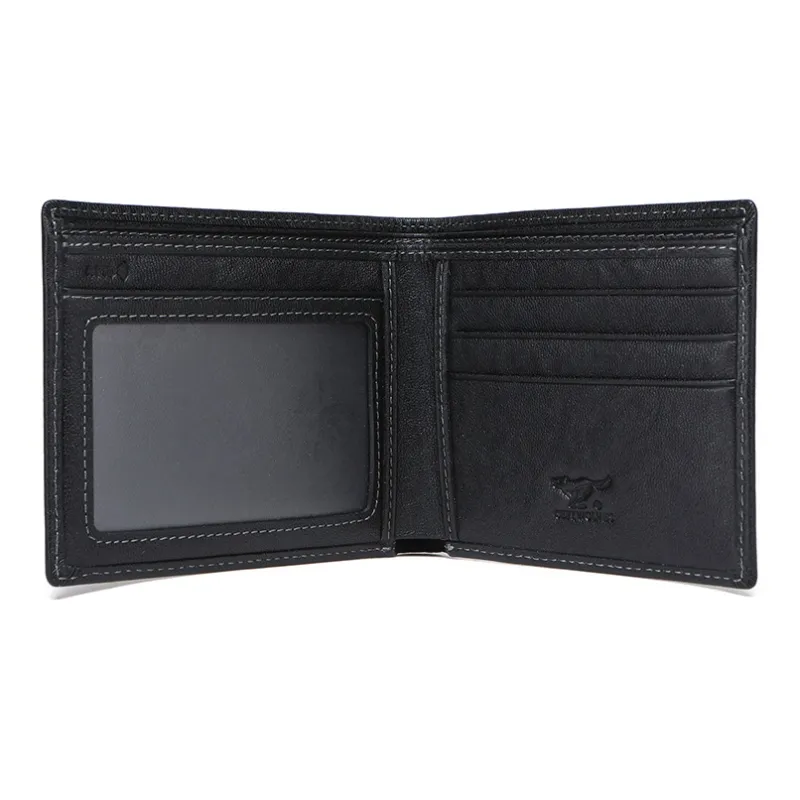 SEPTWOLVES Top Grain Cow Leather Wallet Regular Men's Black-3