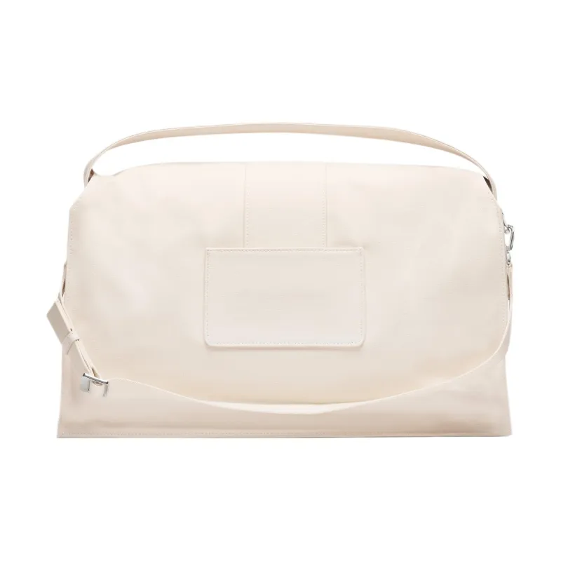 Jacquemus Cotton With Cow Leather Shoulder Bag Crossbody Bag Handbag Extra Large Men's Ecru-2