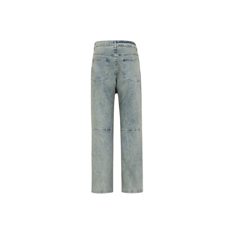 NOOING Jeans Unisex Trendy Versatile, All Season Wearable Yellow Mud-1