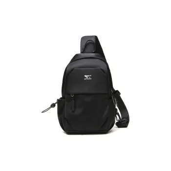SEPTWOLVES Nylon Sling Bag Shoulder Bag Crossbody Bag Regular Unisex Black