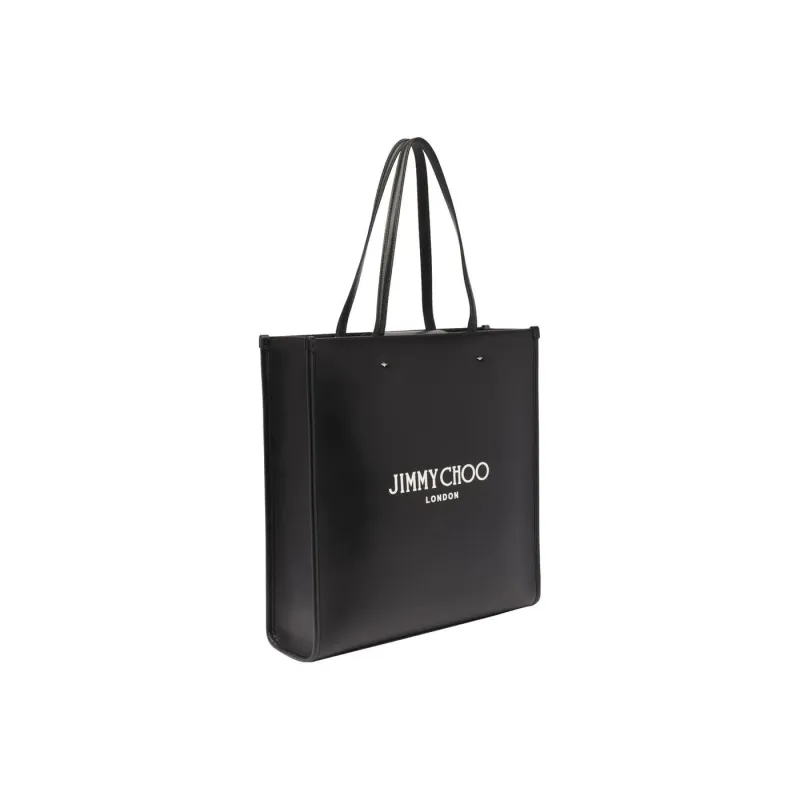 Jimmy Choo Leather Tote Bag Shopping Bag Shoulder Bag Handbag Regular Women's Black-1
