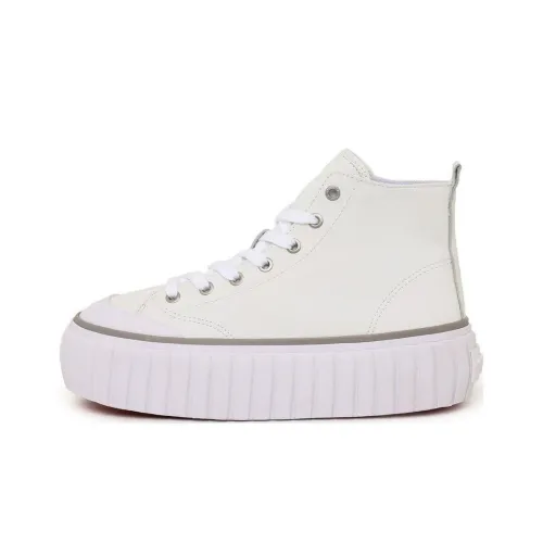 DIESEL Skateboard Shoes Women's High-Top White