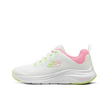 Skechers Vapor Foam Abrasion Resistant Rebound Low Top Casual Shoes Women's White Pink Yellow