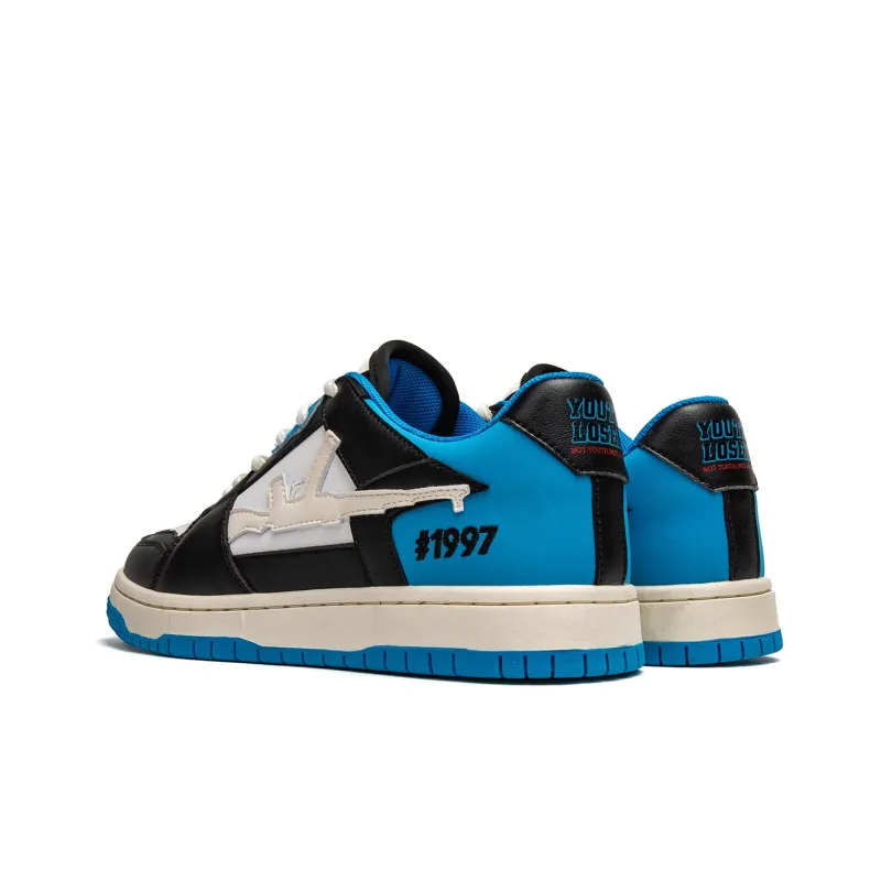 Youthloser Anti Slip Wear Resistant Low Top Skateboard Shoes Unisex Royal Blue-3